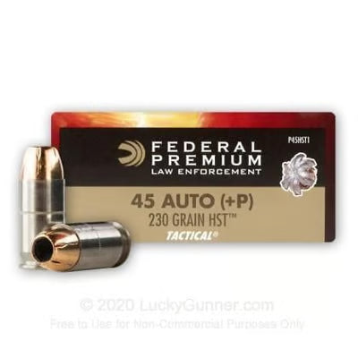 Federal Ammo .45 ACP +P Tactical HST JHP 230 Grain 50 Round Box 950 fps