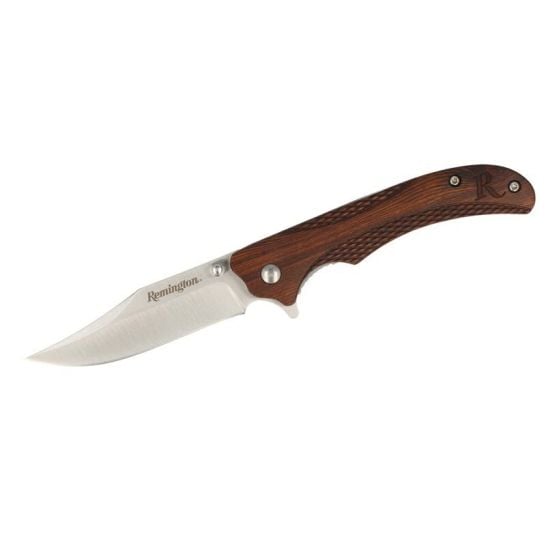 Remington Cutlery Woodland Folding Knife 4 inch Plain Clip Point Blade Brown