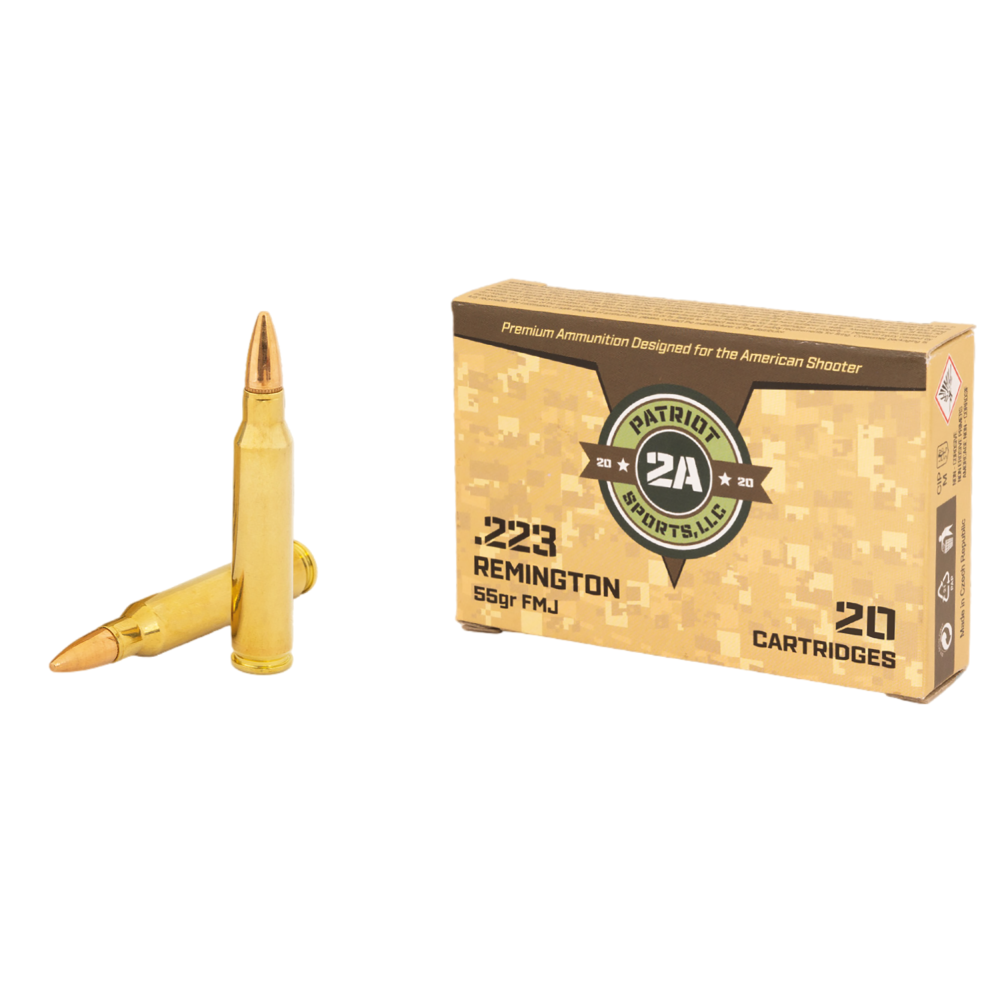 Patriot Sports .223 Remington Ammunition 20 Rounds FMJ 55 Grains