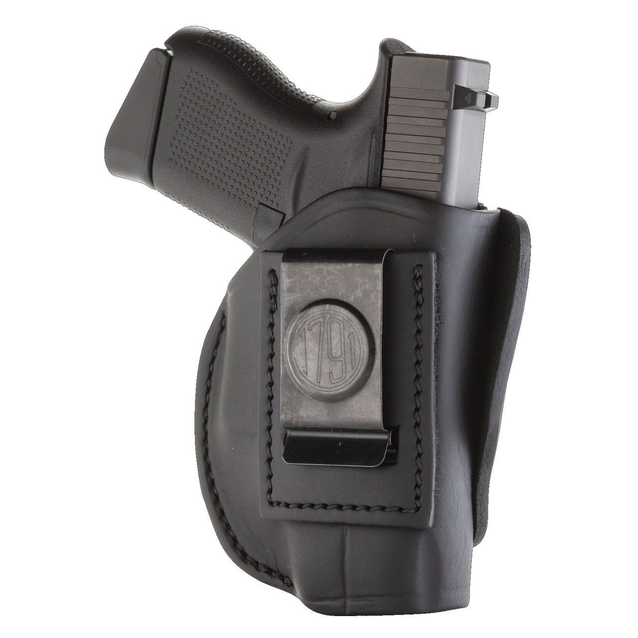 1791 Gunleather 4 Way WH-2 Multi-Fit IWB/OWB Concealment Holster for .380 ACP Semi Auto Models Right Hand Draw Leather Stealth Black