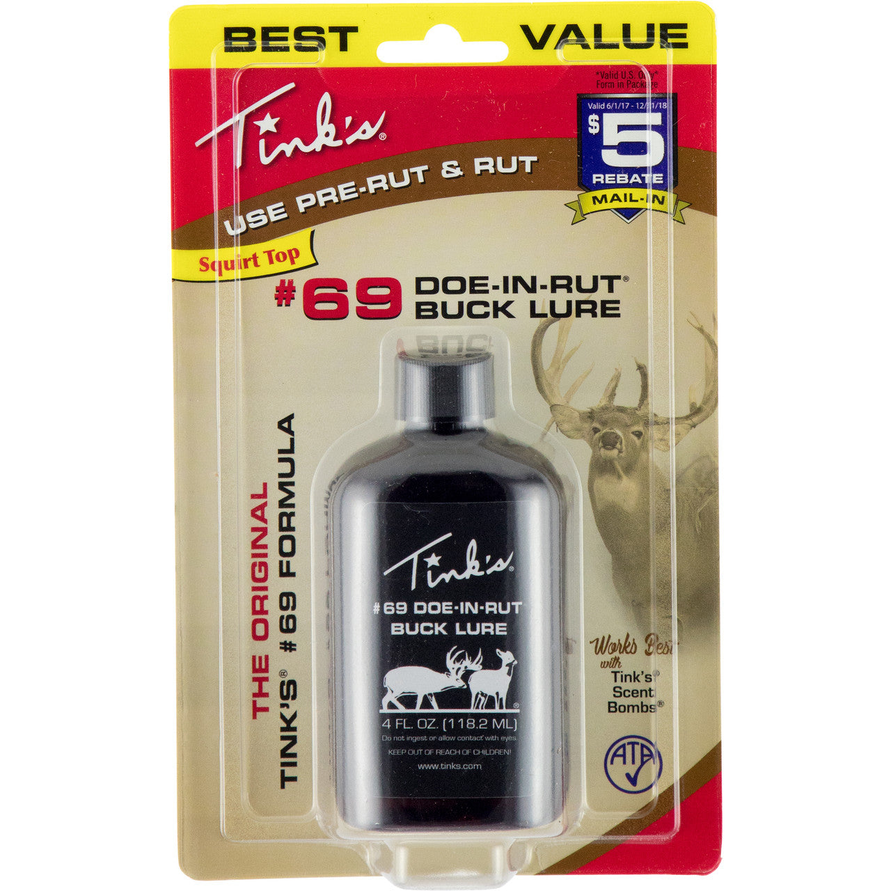 Tink's Doe in Rut Buck Lure 4 Ounce