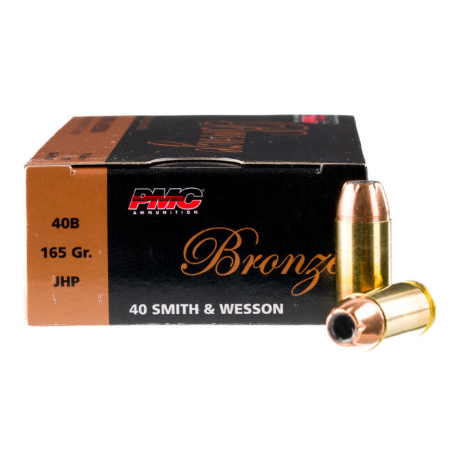 PMC Bronze .40 S&W Ammunition 50 Rounds JHP 165 Grain