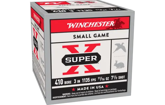 Winchester Super-X 410 Gauge Ammunition 2 1/2" 11/16 oz Lead Shot - X4137