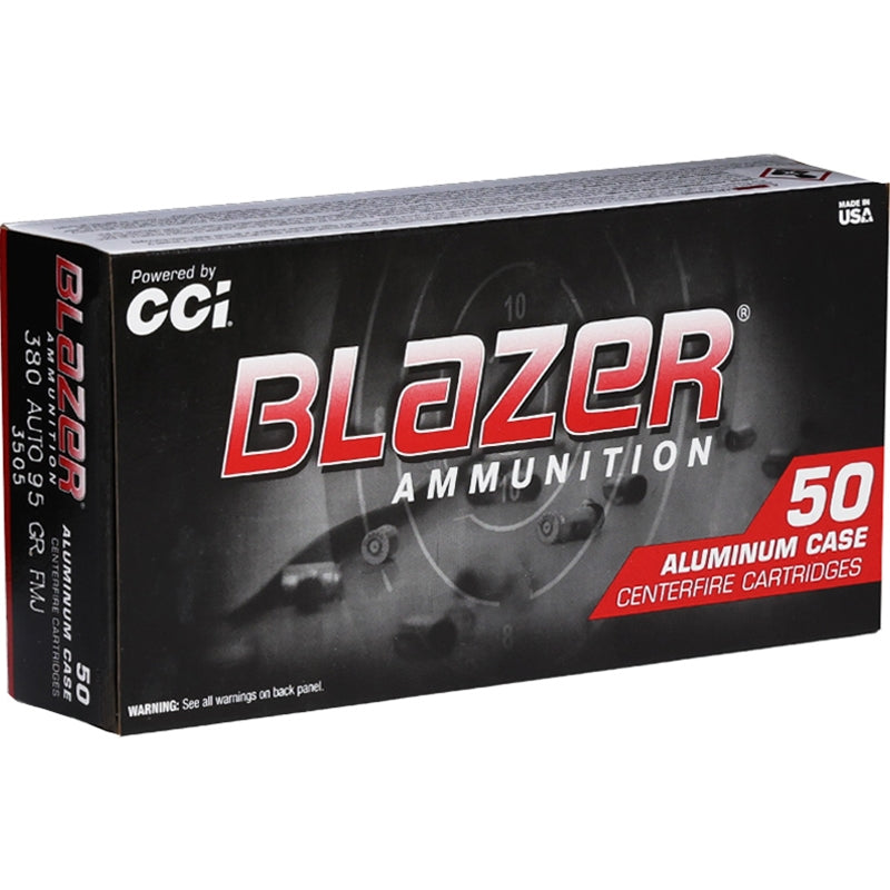 CCI Blazer 380 ACP Auto Ammo 95 Grain Full Metal Jacket