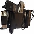 DTOM’s Famous Ain't-Goin'-Nowhere 3-Strip Bedside Holster for Gun with Attached Tactical Light or Laser (Ambidextrous - Low Visibility - BH3 w/ULTRAStick Technology)