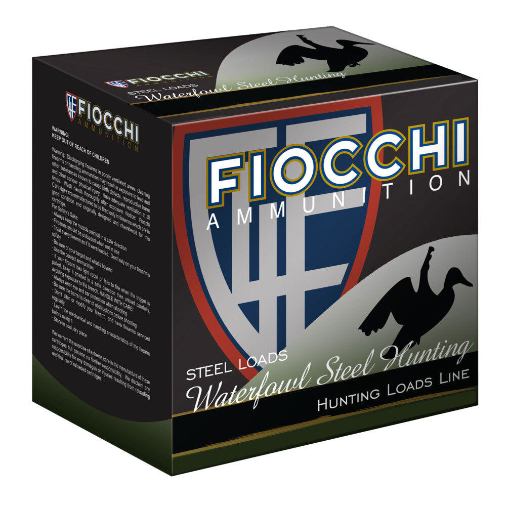 Fiocchi Waterfowl Hunting 12 Gauge Ammunition 25 Rounds 3" #1 Steel 1-1/8oz