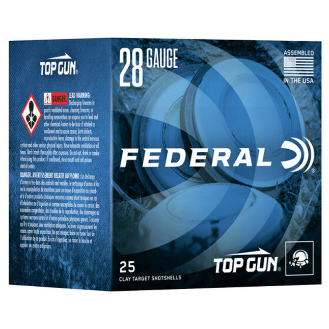 Federal Top Gun 28 Gauge Ammunition 25 Rounds 2-3/4" #9 Lead