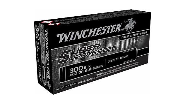 Winchester Super Suppressed .300 AAC Blackout Ammunition 20 Rounds Open Tip Range 200 Grain Subsonic