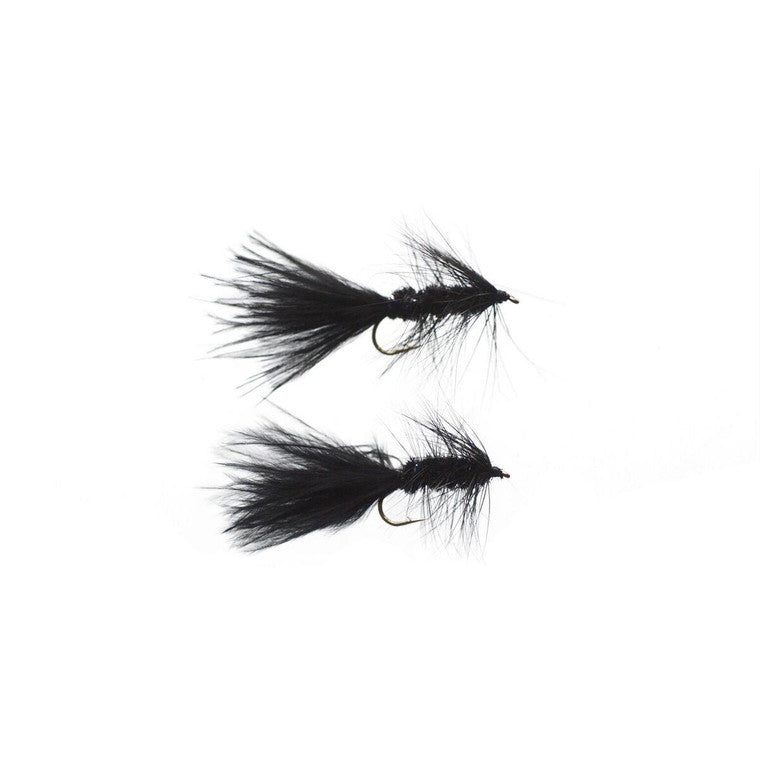 Cortland Black Wooly Buggers 2 Pack