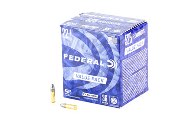 Federal Champion .22 Long Rifle Ammunition 525 Rounds LHP 36 Grain