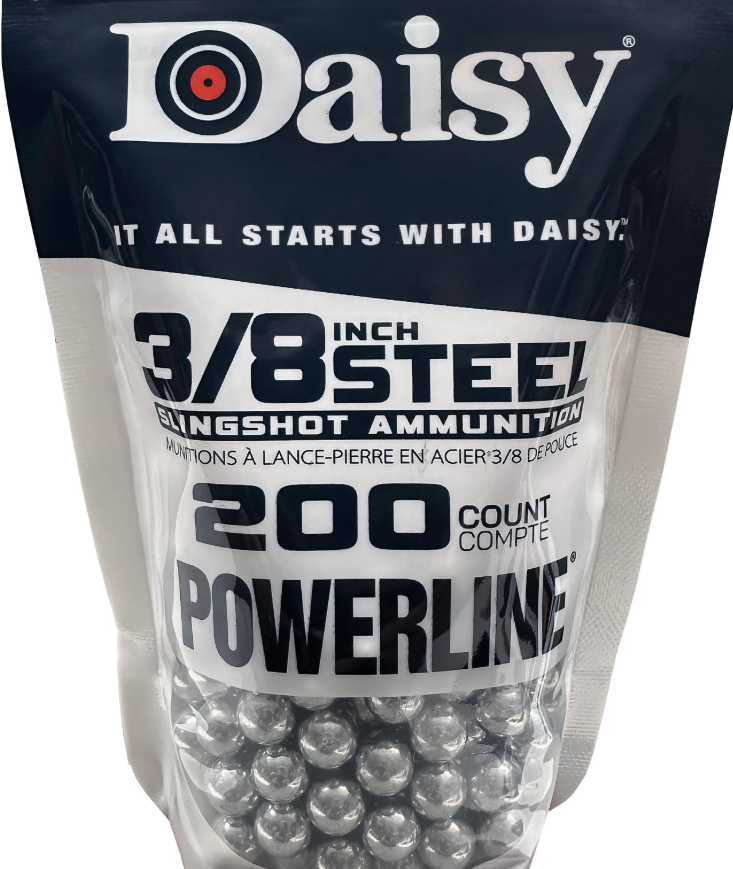 Daisy, Powerline, 3/8" Steel Ball, 200 Count, Slingshot Ammo