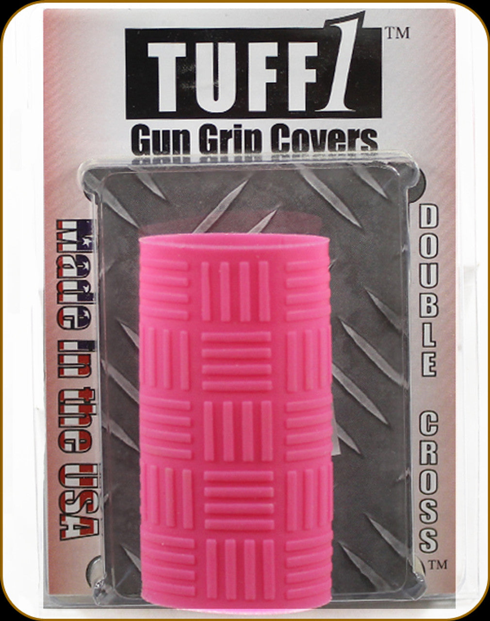 Tuff 1 slip on grip cover - Double Cross Grip - Hot Pink