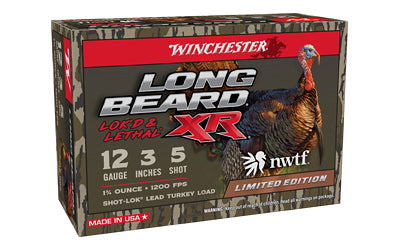 Winchester Ammunition, Long Beard XR, 12 Gauge 3", #5, 1.75oz, Shotshell,50th Anniversary Edition, 10 Round Box Warning