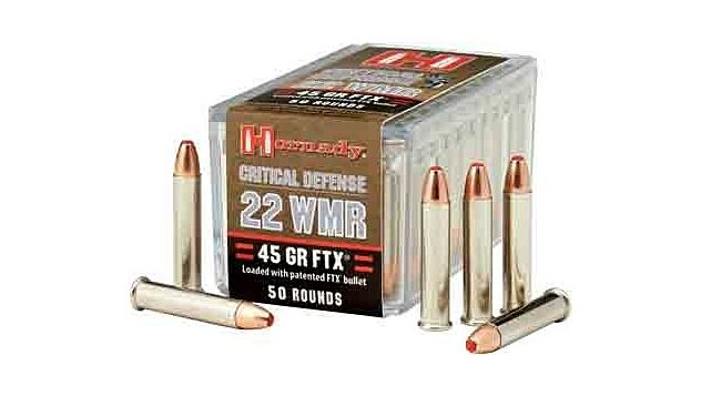 HORNADY CRITICAL DEFENSE 22WMR 45GR FTX 1000FPS 50RD