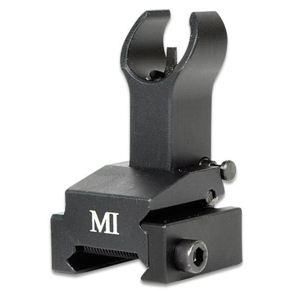 Midwest Industries AR-15 Gas Block Height Front Flip-Up Sight Aluminum Blac