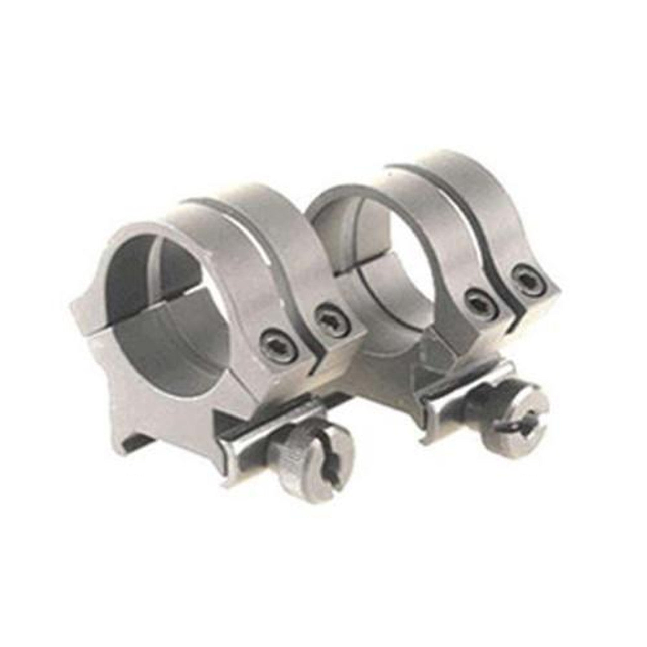 Weaver Quad Lock Quick Detach 1" Extension Rings High Thumbscrew Aluminum Matte Silver 49057