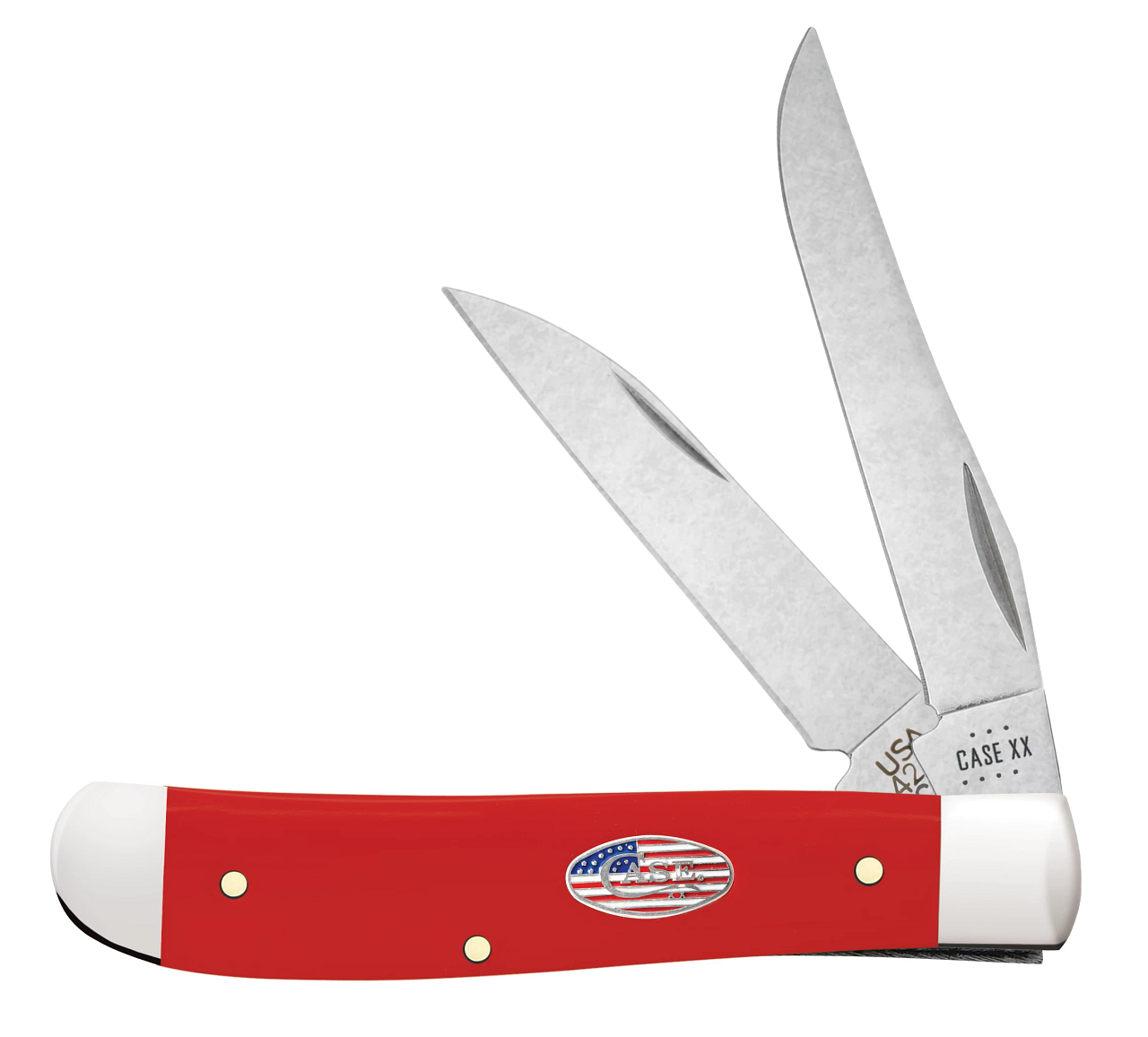 Case XX™ American Workman Red Mini Trapper 73927 Carbon Steel Pocket Knife