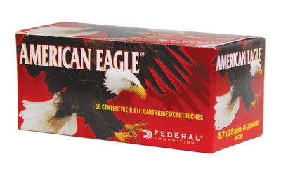 5.7x28mm 40 Grain American Eagle Full Metal Jacket, Box of 50