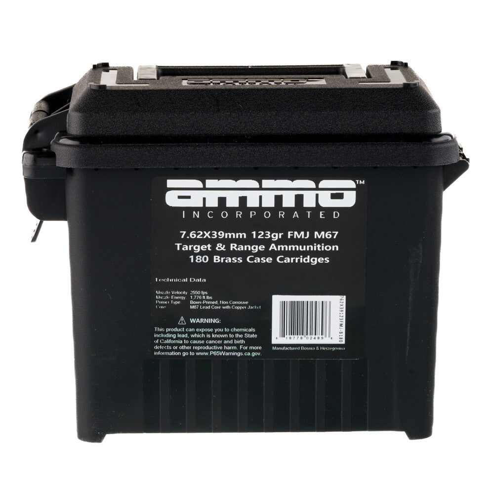 Ammo Inc Signature Range Pack 7.62x39mm M67 Ammunition 180 Rounds FMJ 123 Grain