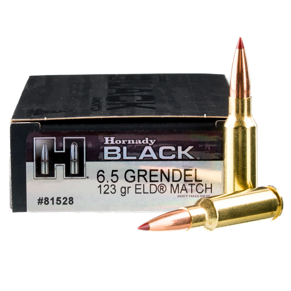Hornady BLACK 6.5 Grendel Ammunition 20 Rounds ELD Match 123 Grain