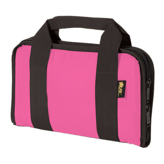 US Peacekeeper Attaché Pistol Gun Case 13.5" x 9" Durable Water Resistant 600 Denier Polyester Pink