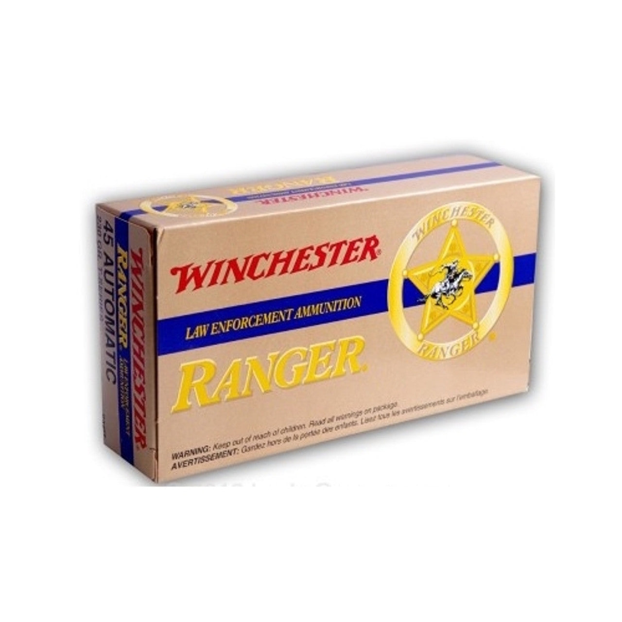 Winchester RA45TP Ranger 45 ACP AUTO 230 Grain +P T-Series JHP Ammo