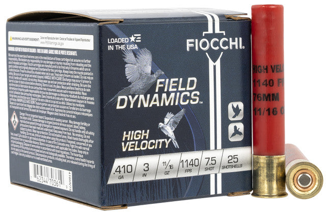 Fiocchi Hi Velocity Lead 410 Gauge 11/16oz 3in 7 1/2 Shot