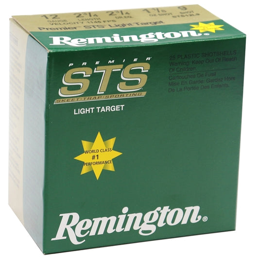 Remington Premier STS 12 Gauge Ammunition 2-3/4" Shell #9 Lead Shot 1-1/8 Ounce 1145 fps