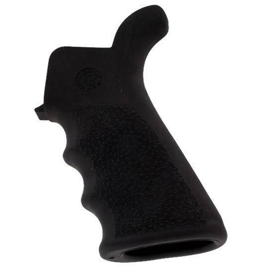 Hogue AR-15 OverMolded Rubber Pistol Grip With Finger Grooves and Beaver Tail Black 15020