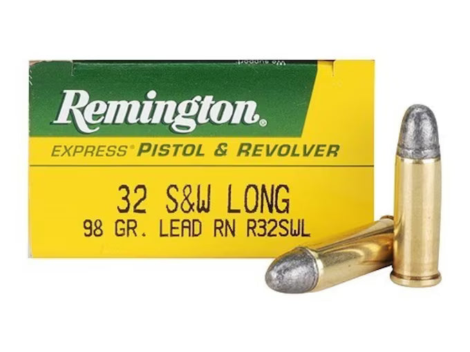 Remington Express Ammunition 32 S&W Long 98 Grain Lead Round Nose Box of 50