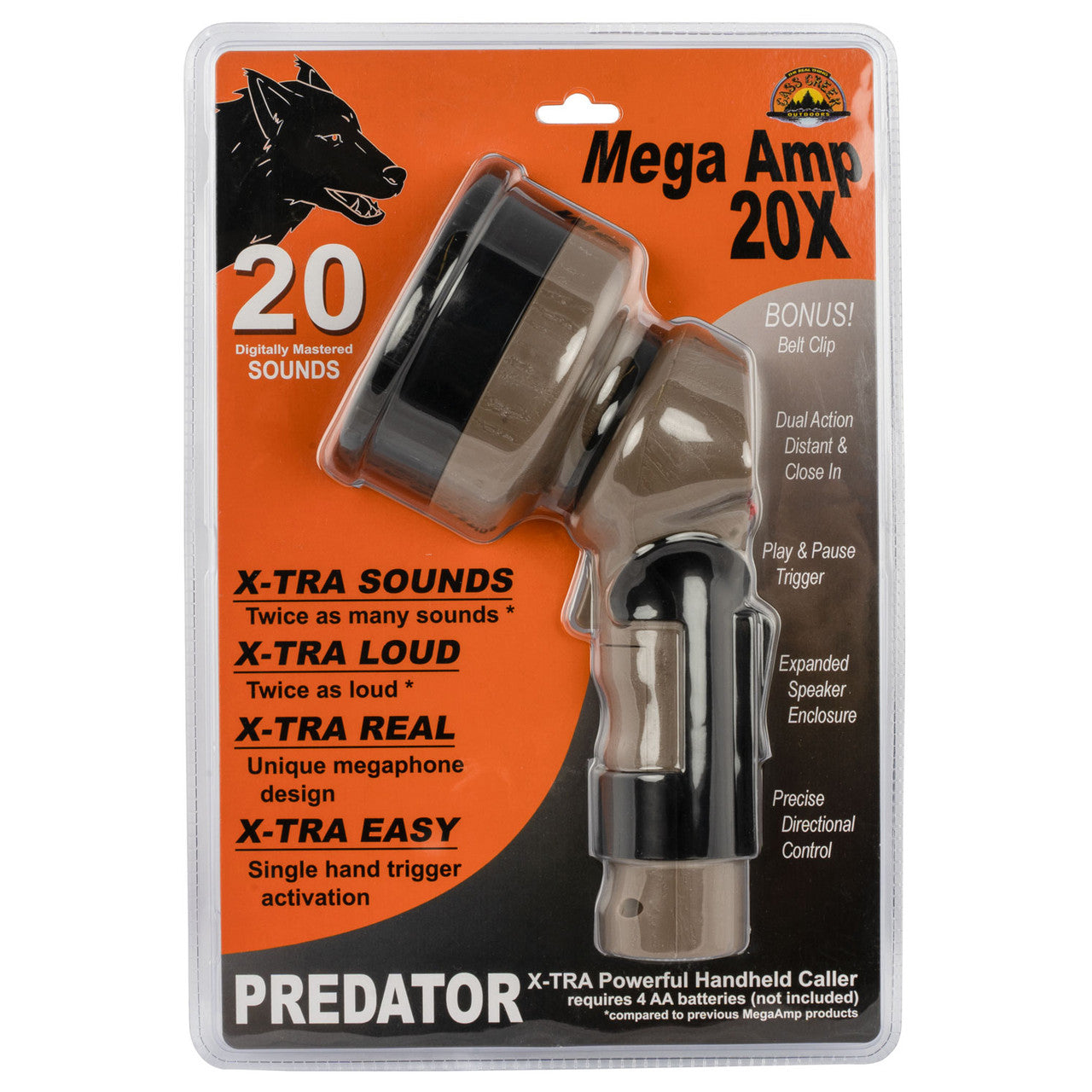 Cass Creek Mega Amp 20X Predator Call Belt Clip Brown