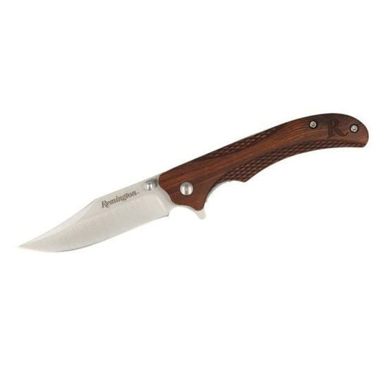 Remington Cutlery Woodland Folding Knife 4 inch Plain Clip Point Blade Brown