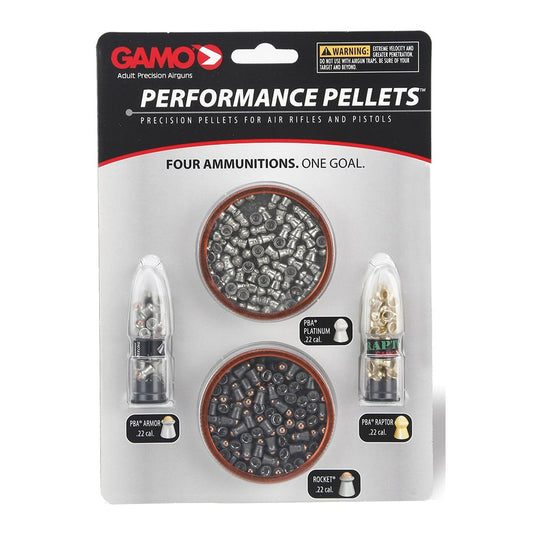 Gamo Performance Pellets 4 Variety Combo Pack .22 Caliber 225 Count