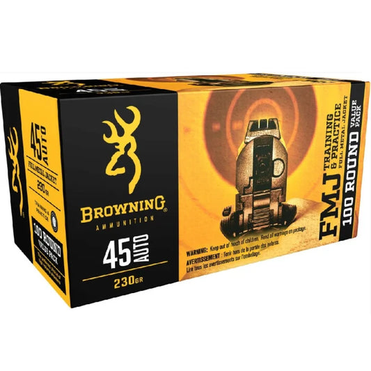 Browning .45 ACP 230GR FMJ Training & Practice Ammunition 100RD