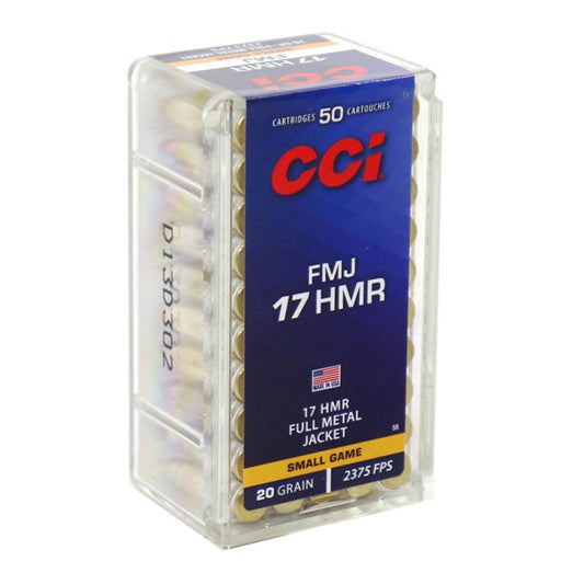 CCI 17 HMR Ammo 20 Grain Full Metal Jacket
