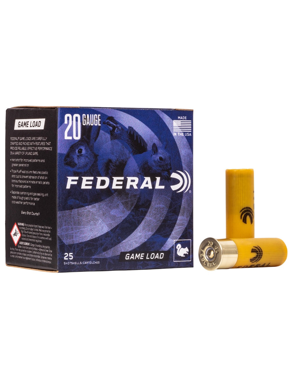 Federal Game-Shok 20GA 2-3/4" #6 Shot Game Load Shells 25RD H2006