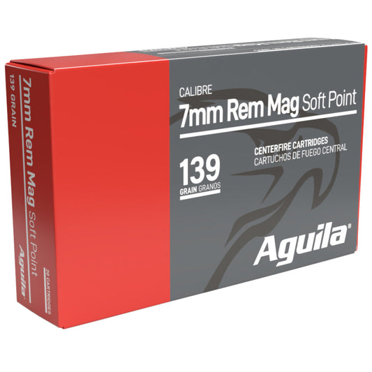 Aguila 7MM Rem Mag Ammunition 20 Rounds SP 139 Grain