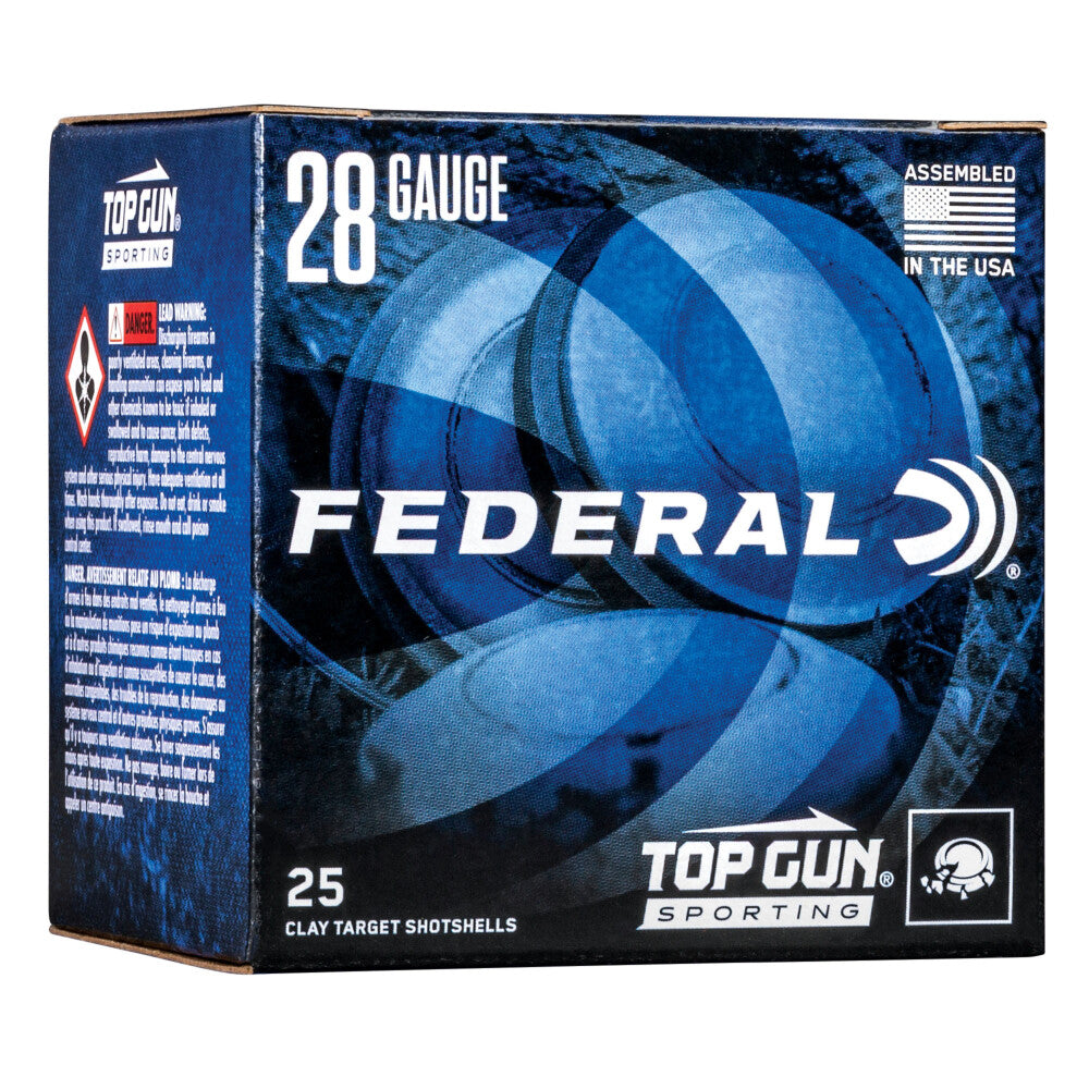Federal Top Gun Sporting 28 Gauge Ammunition 25 Rounds 2-3/4" #8 Lead 3/4oz