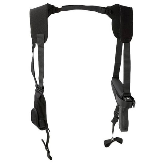 Uncle Mike's Pro Pak Horizontal Shoulder Holster 3"-4" Barrel Medium Frame Semi Autos Right Hand Nylon Black 7701-0