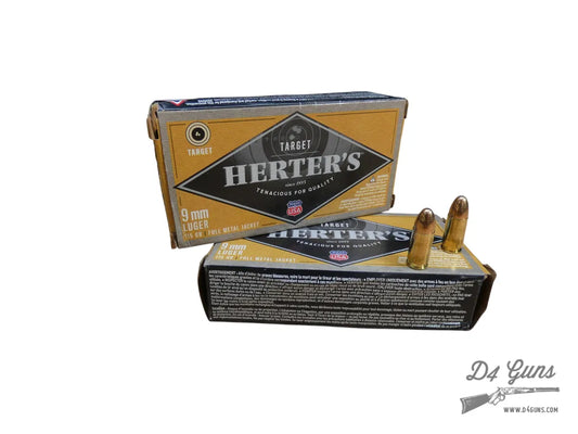 Herter’s Target 9mm Luger 115 Grain Handgun Ammo 50rd