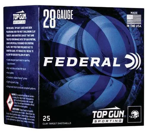 Federal Top Gun Sporting 28 Gauge 2.75" 3/4oz. #7.5 Shot 25 Rounds