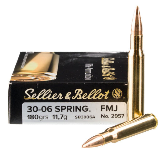 Sellier & Bellot .30-06 Springfield Ammunition 20 Rounds FMJ 180 Grain