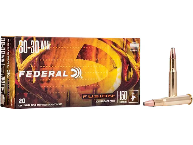 Federal Fusion 30-30 Winchester Ammo 150 Grain Bonded Round Nose Box of 20