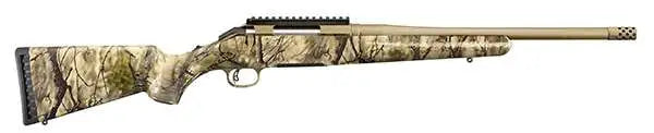 RUGER AMERICAN GO WILD 6.5CM 16.1 BRNT BRNZ BBL, THRDED, CAMO STOCK 4RD