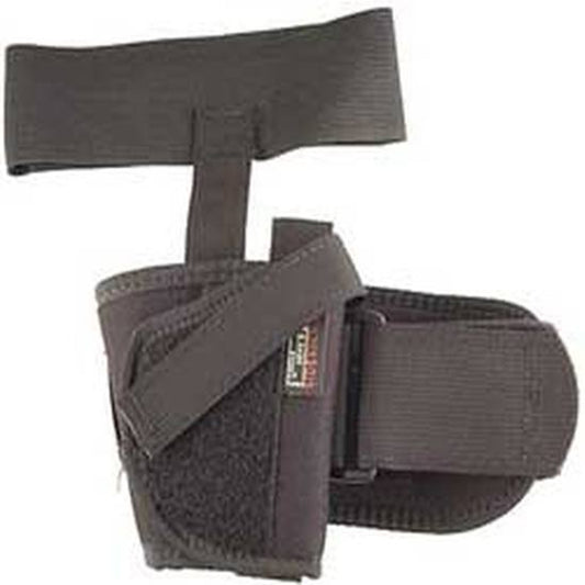 Uncle Mike's Ankle Holster Medium- & Large-Frame Autos 3-1/4" to 3-3/4" Barrels Size 16 Right Hand Nylon Black