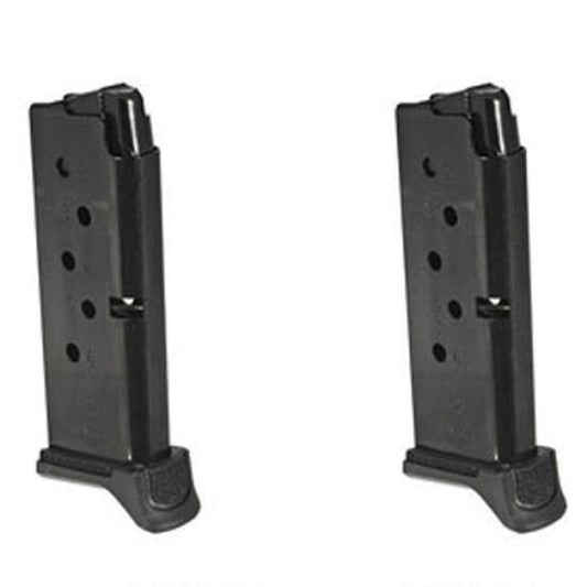 Ruger LCP II 6 Round Magazine .380 ACP Extended Polymer Base Plate Steel Blued Finish 2 Pack
