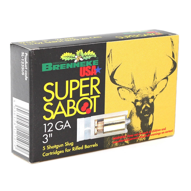 Brenneke USA Super Sabot 12 Gauge Ammunition 3” 1-1/8oz Sabot Alloy Slug Lead Free - SL-123SUS