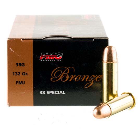 PMC Bronze .38 Special Ammunition 50 Rounds FMJ 132 Grain