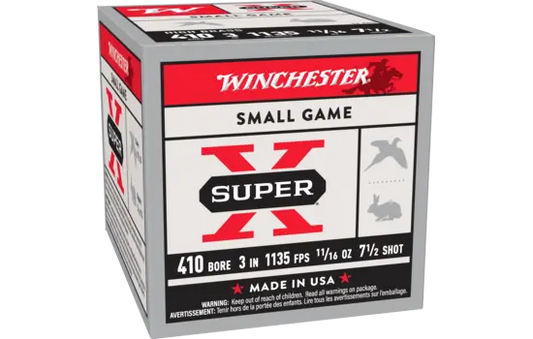 Winchester Super-X 410 Gauge Ammunition 2 1/2" 11/16 oz Lead Shot - X4137