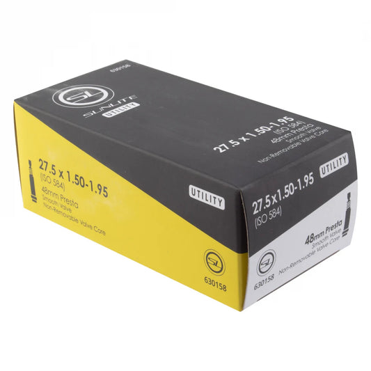SUNLITE TUBE SUNLT UTILIT 27.5x1.50-1.95 PV48/SMTH/NRC FFW39mm Utili-T Standard Presta Valve Tubes 630158